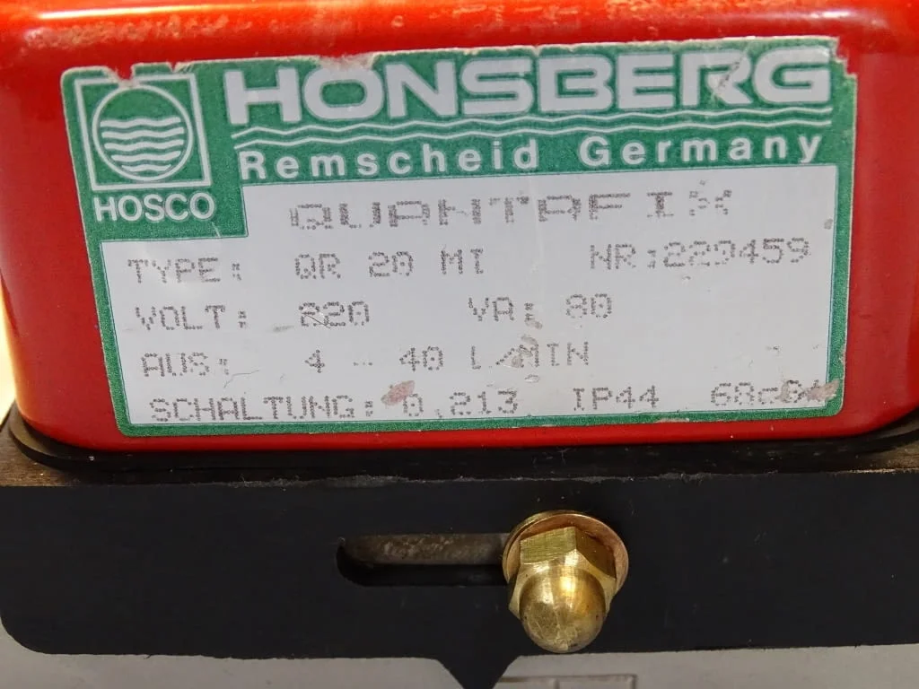 Датчик за дебит Hosco Honsberg QR 20 MI Flow Switch DN20/PN60 — снимка 2