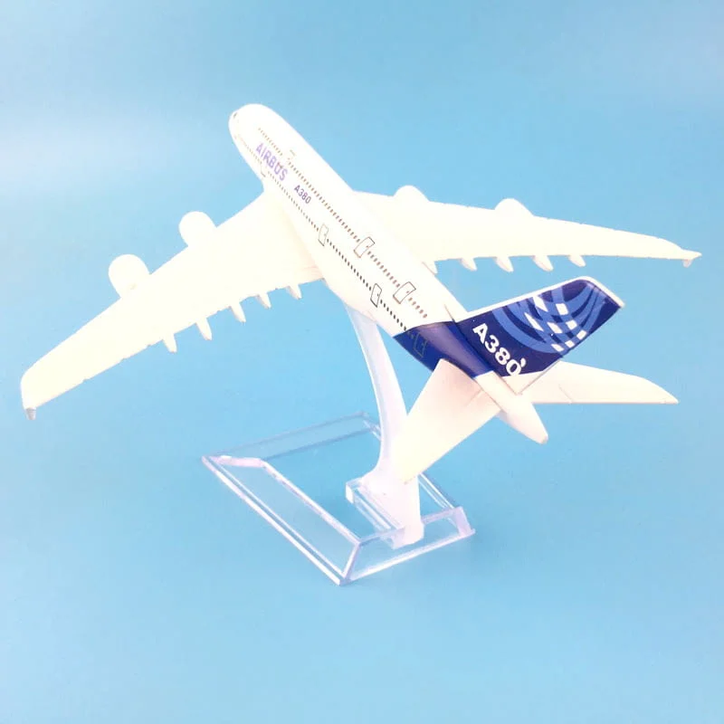 Еърбъс 380 самолет модел макет Airbus Airlines метален производител стоков декорация пътници полет — снимка 3