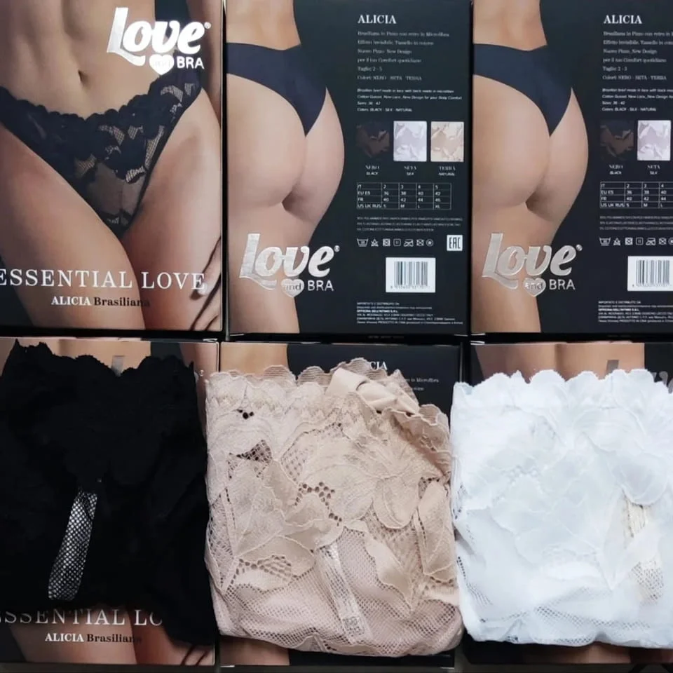 Love and bra S, M, L, XL италианска черна, телесна, перленобяла дантелена бразилиана дантелени полупрашки — снимка 3