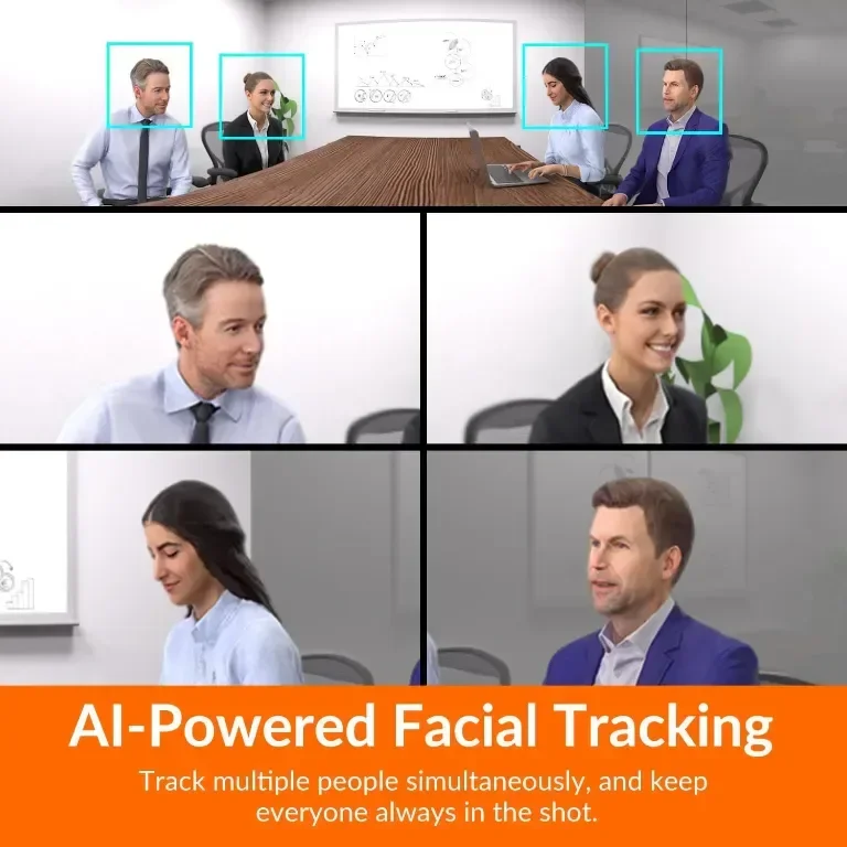 Innex C831 180° панорамна 4K уеб камера с микрофон, AI Face Tracking — снимка 4