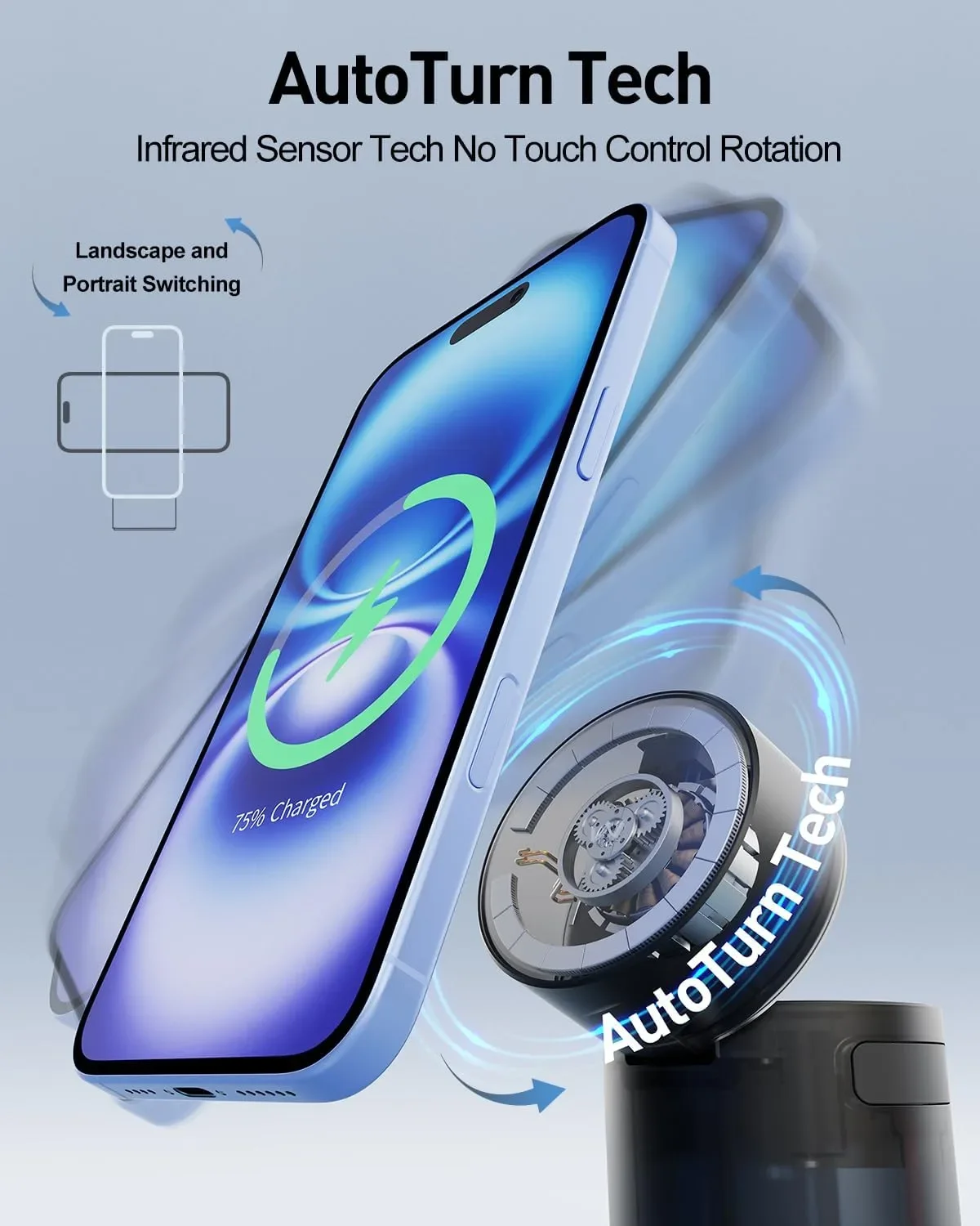 iWALK StandMe Auto 3-в-1 магнитна стойка с безжично зареждане (за iPhone/AirPods/Watch) — снимка 5