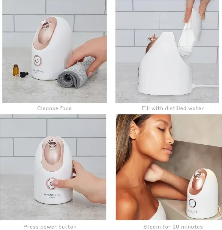 MAGNITONE SteamAhead2 Хидратиращ нано уред за лице с пара за домашно спа — снимка 5