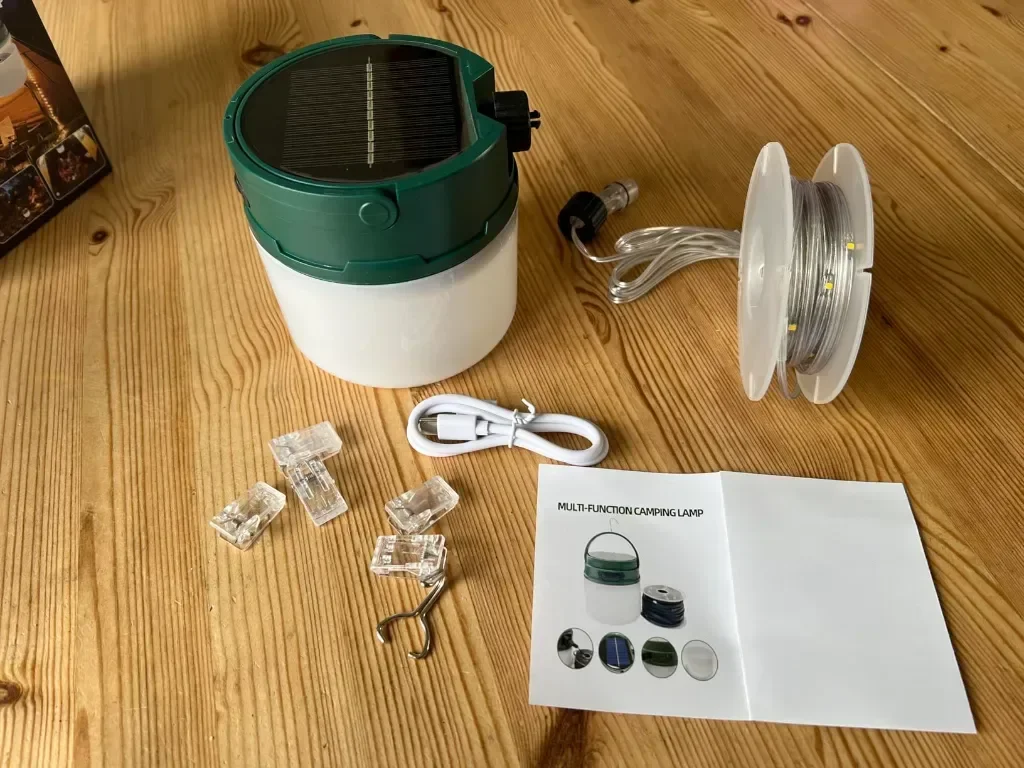 Къмпинг гирлянди - 2 в 1 соларни и USB акумулаторни, 3600mAh, 8 режима, водоустойчиви, 12 метра — снимка 9