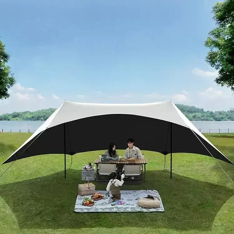 HipierFx 3x5m преносима плажна палатка с 2 пръта, къмпинг брезент за плаж — снимка 2