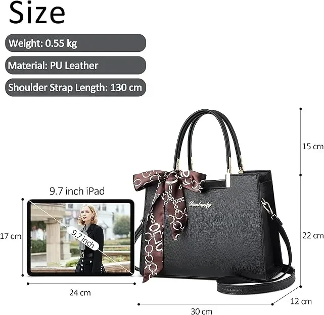 Дамска чанта DORRISO Tote Bag Лека ръчна чанта с каишка, розова — снимка 5