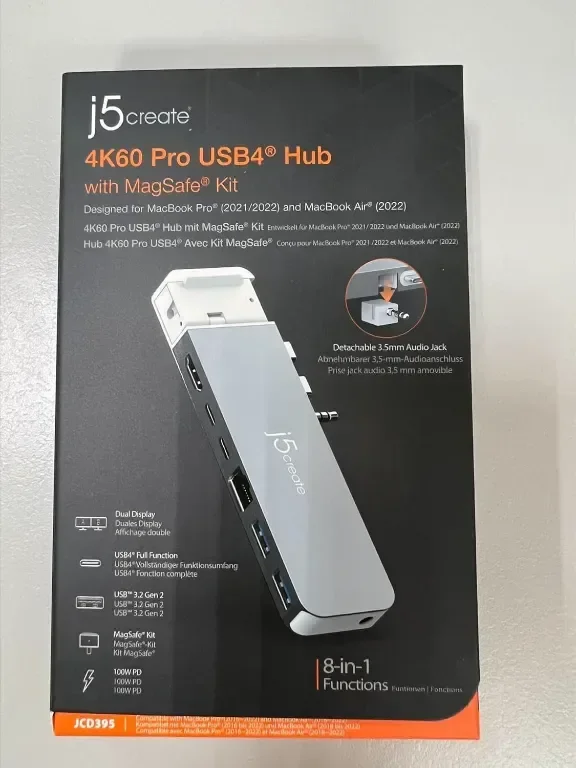 Хъб j5create 4K60 Elite Pro USB4,за MacBook 2021/2022 Pro/Air (JCD395) — снимка 6