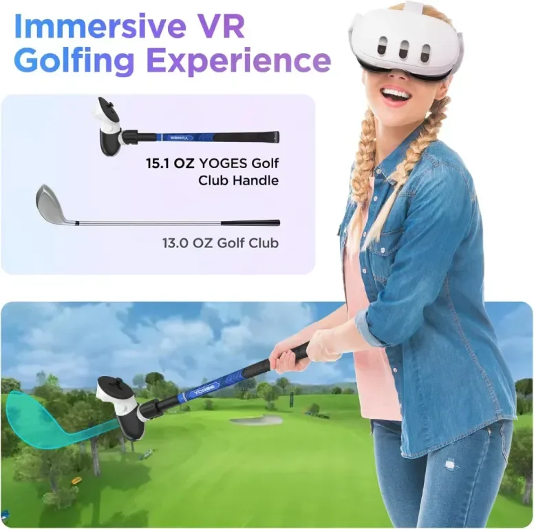 Приставка за голф YOGES VR Съвместима с Meta Quest 3/ Oculus Quest 2 (САМО за десен контролер) — снимка 3