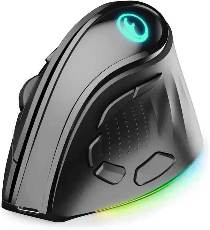 IFYOO 2.4G/BT/кабелна, трирежимна RGB акумулаторна безжична вертикална ергономична мишка G53