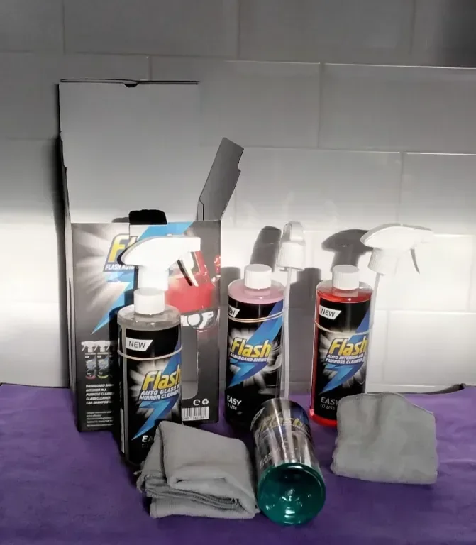 Flash Car Care Автомобилен комплект за грижа за автомобили 4x500 мл за външно и вътрешно почистване — снимка 8