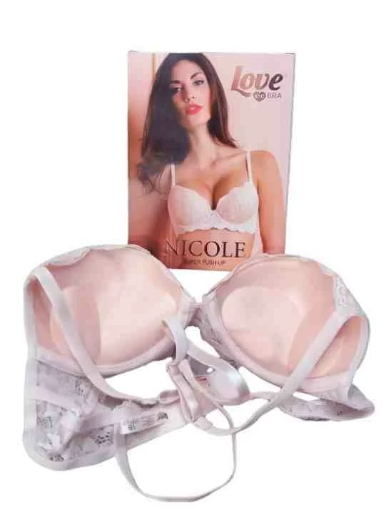 Love and bra 70B, 75B, 80B, 85B черен, праскова италиански супер пуш ъп сутиен +2 РАЗМЕРА гел подплънки — снимка 2