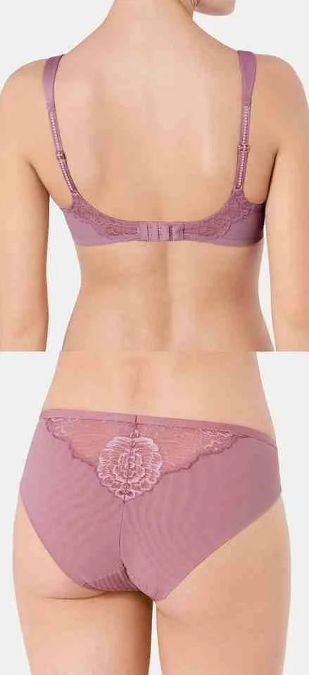 Triumph 80C, 75C, 75E+XL, 4XL комплект сутиен мека чашка без банели и дълбока бикина комплекти Триумф — снимка 2