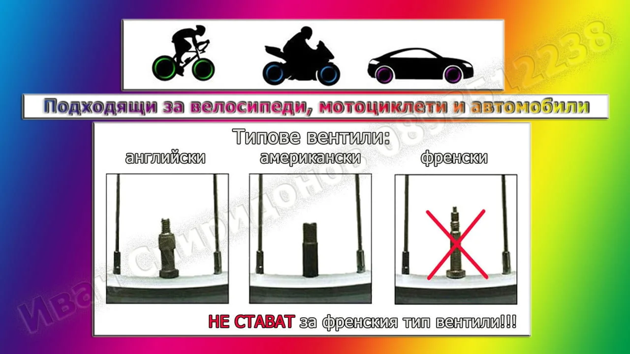 Светеща LED капачка за вентил на гума + ПОДАРЪК батерии — снимка 10