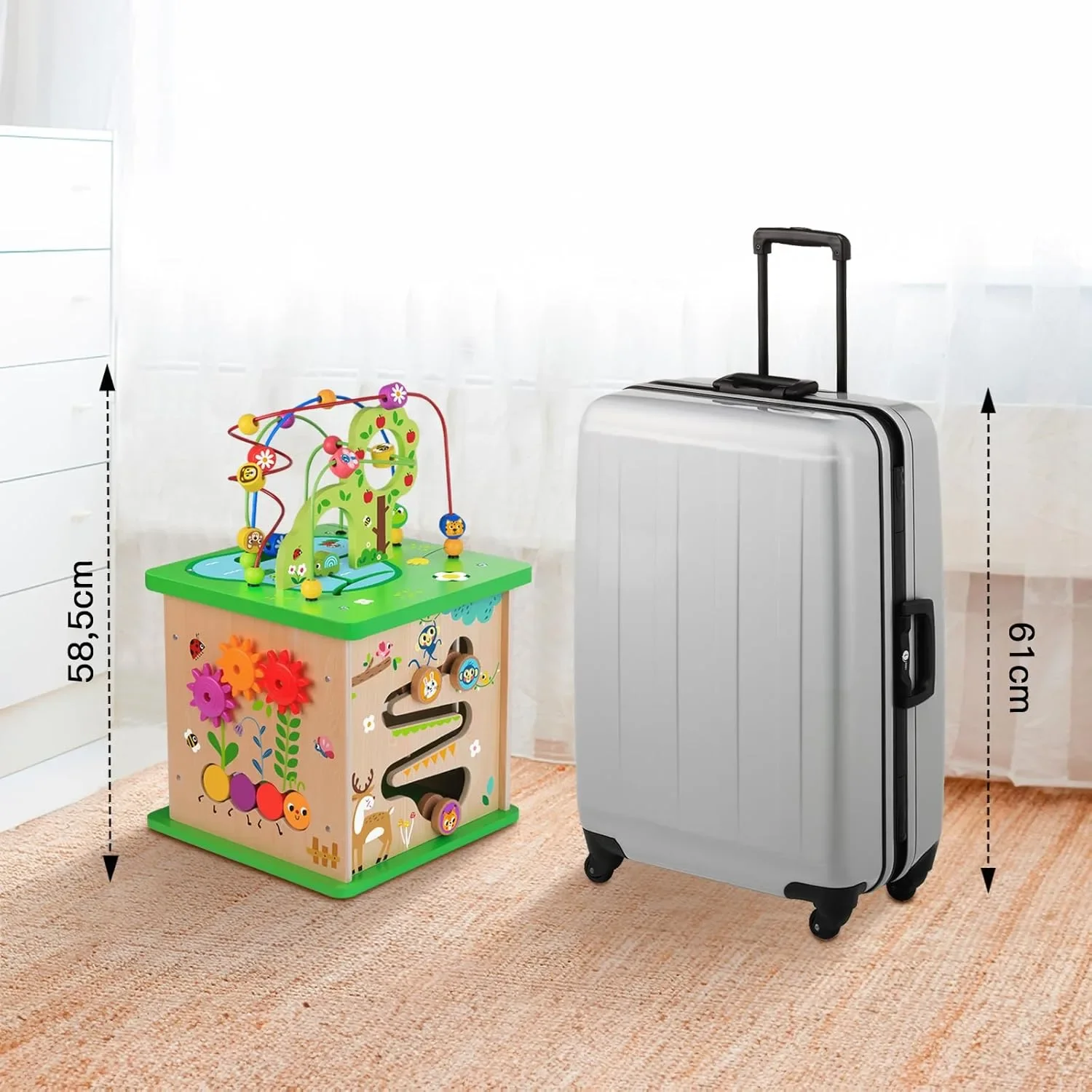 OOOK Play Activity Center „Forest“ 5 в 1 – голям дървен образователен куб за игра — снимка 7