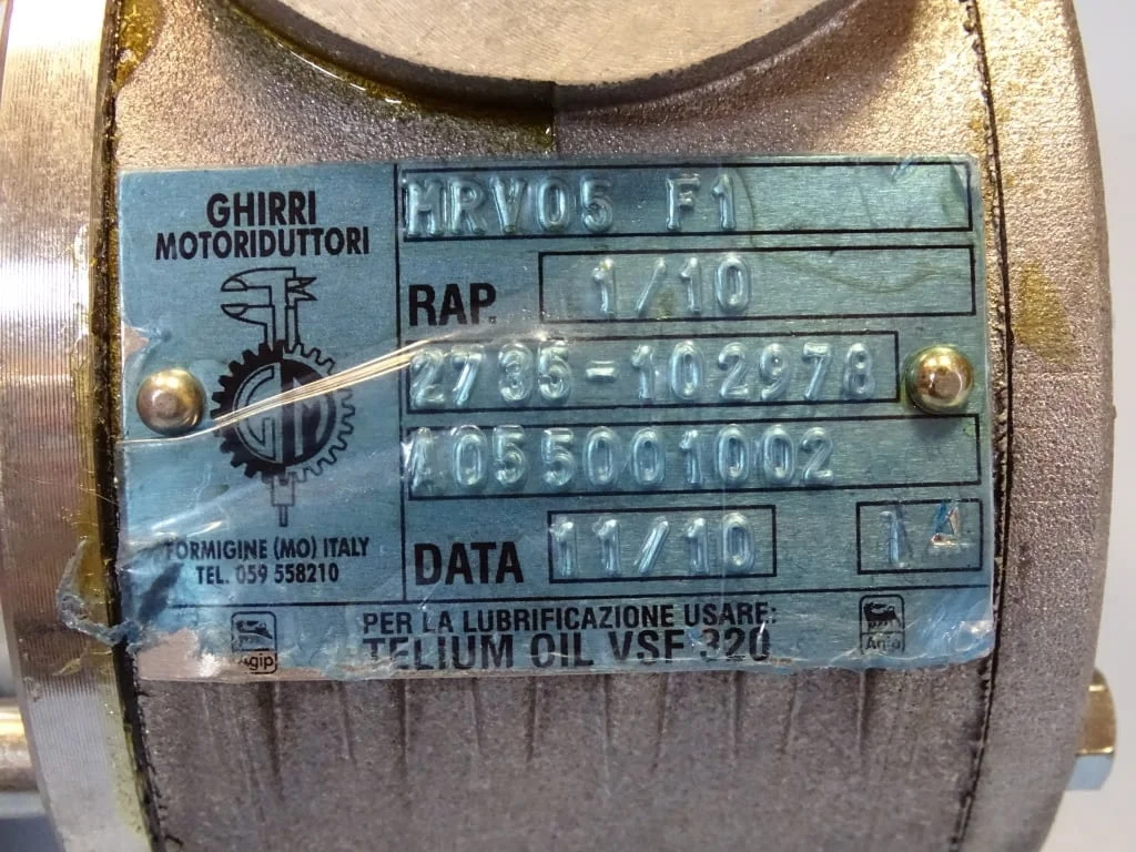 Червячен редуктор GHIRRI MOTORIDUTTORI MRV05 F1 worm gear reducer 1:10 — снимка 4