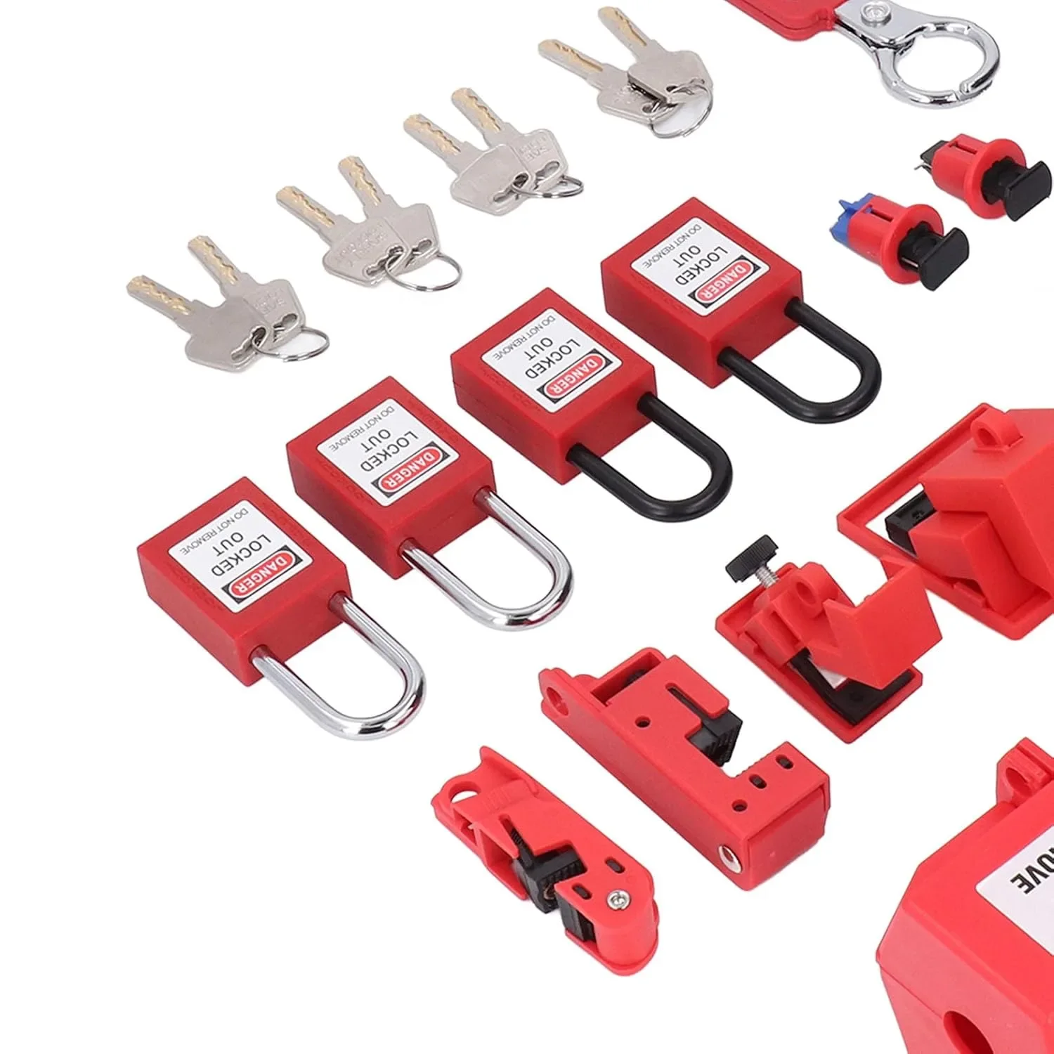 Комплект за блокиране (Lockout/Tagout) на електрически заключвания с чанта за съхранение — снимка 5