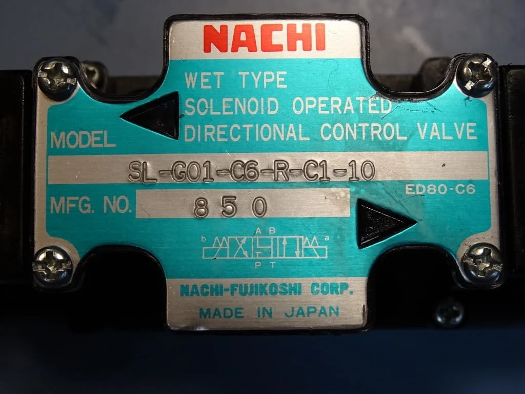 Хидравличен разпределител NACHI SL-G01-C6-R-C1-10 100/110V solenoid operated directional valve — снимка 4