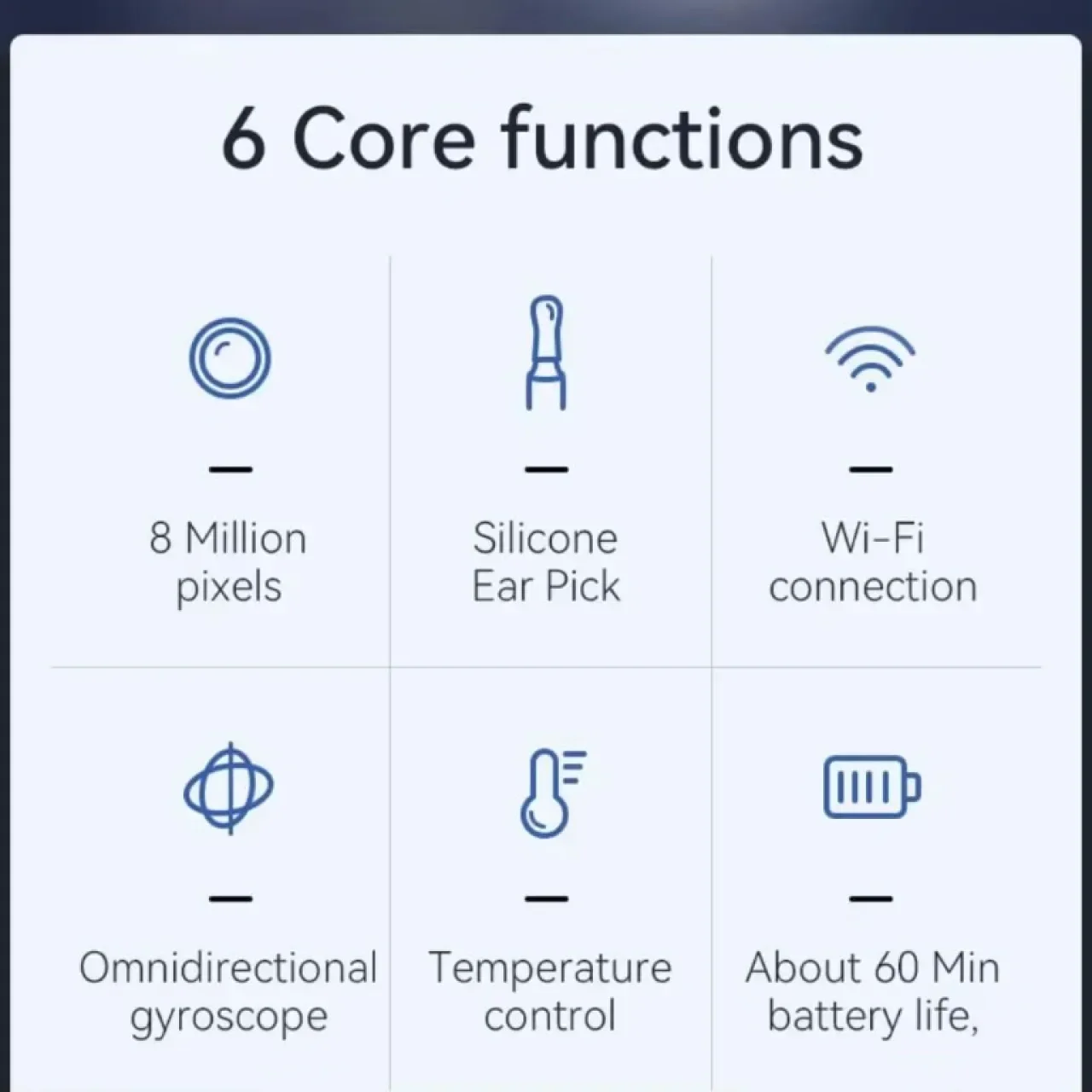 Комплект за премахване на ушна кал от 8 части с 1080P камера за iOS и Android — снимка 3
