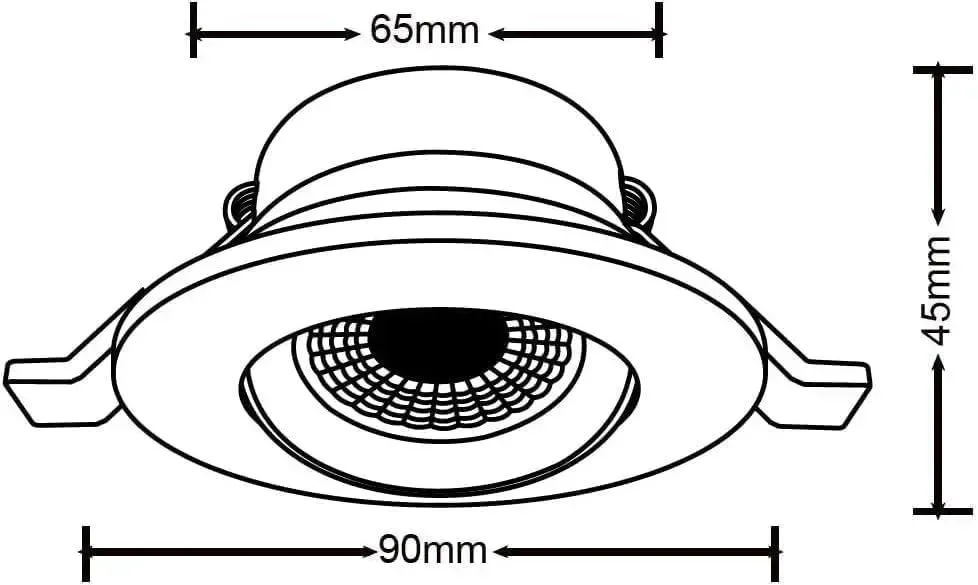 Bright Source All in One,превключваеми 5w/8w LED TILT Downlight,пакет от 6 — снимка 4