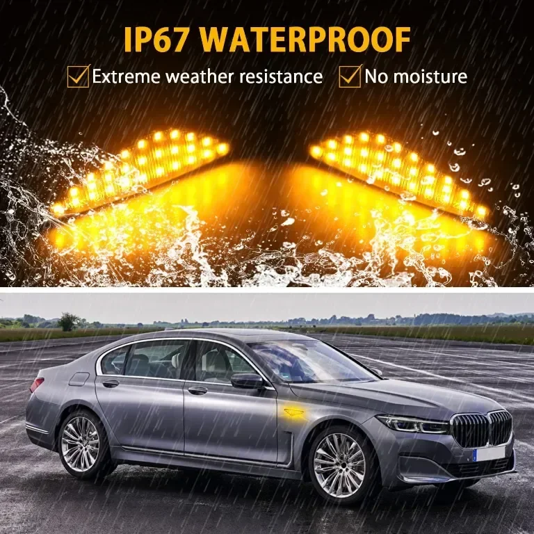 Asasytal LED динамичен мигач, Canbus CE E9 Съвместим с BMW X3 F25 X5 E70 X6 E71/E,2 бр — снимка 6