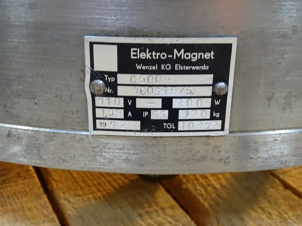 Магнитна маса кръгла Elektro-Magnet C 500 electromagnetic table VEB TGL10272 — снимка 7