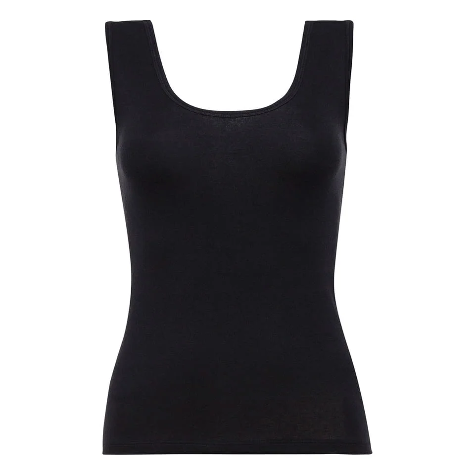 Mansue S, M, L, XL, 2XL, 3XL, 4XL черни, бели италиански женски голям памучен потник с широки презрамки