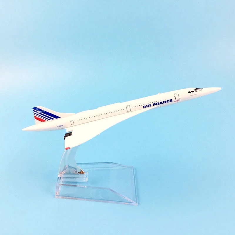Конкорд самолет модел макет метален Air France полет небе класа първа скоростен самолетче самолиети — снимка 3