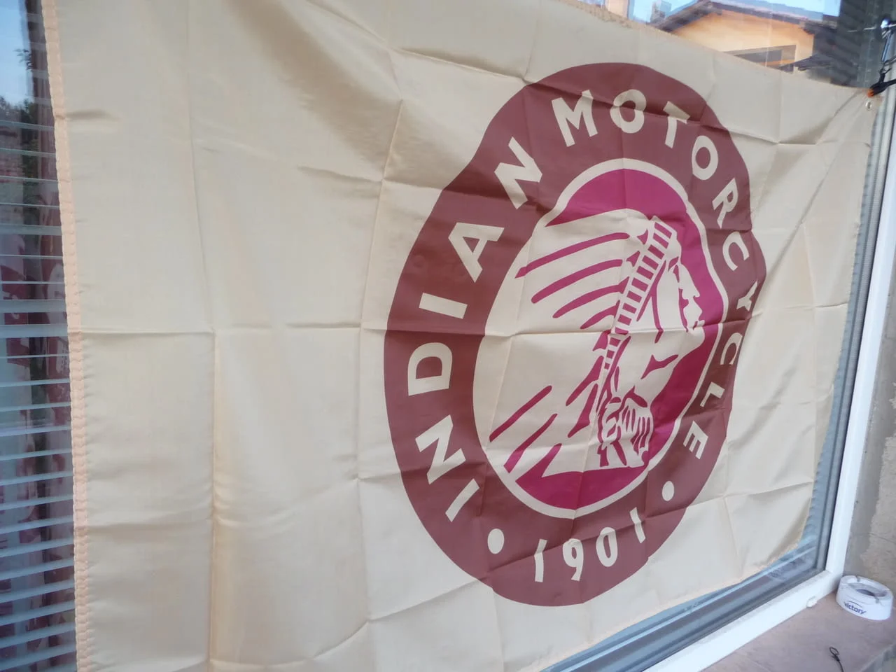 Знаме Indian Motorcycle 1901 Индиан мотоциклети рокерски готини направени мощни рокери волни група — снимка 2