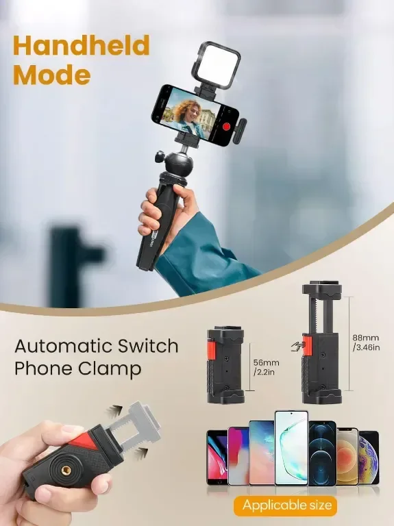 USKEYVISION комплект за Vlogging, безжичен петличен микрофон, 150 см — снимка 3