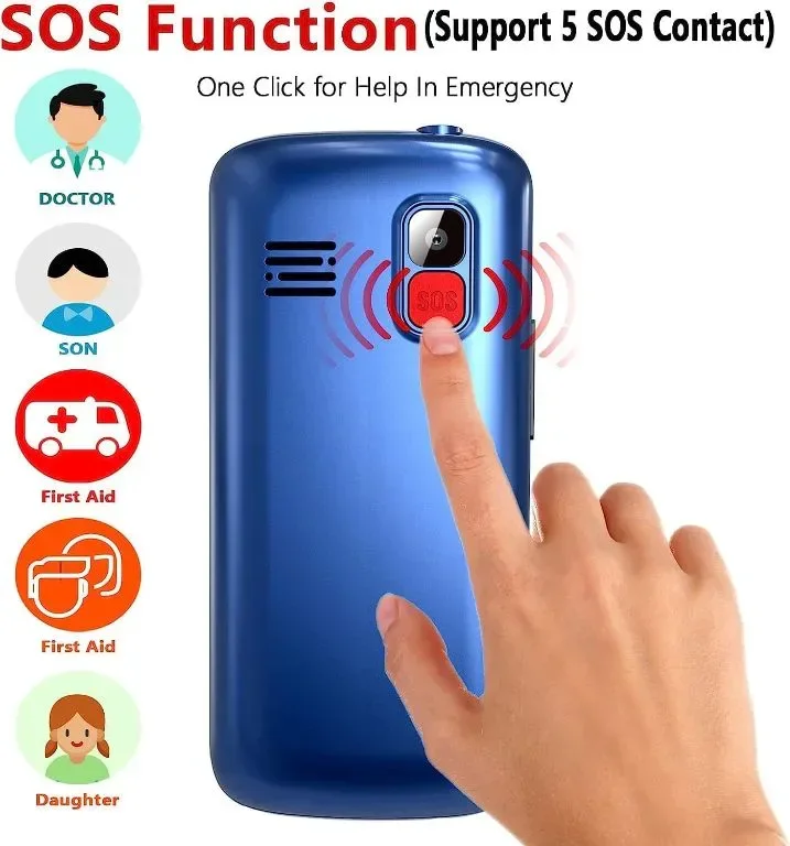 Tosaju 4G мобилен телефон за възрастни, със SOS бутон — снимка 2