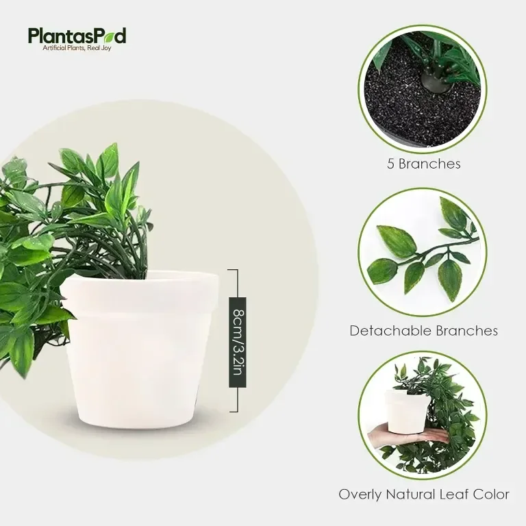PLANTASPOD Изкуствени висящи растения със саксии (2 броя) — снимка 3