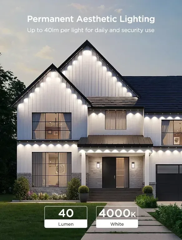 Перманентни външни осветителни тела Govee 2, 30 м RGBIC, 72 LED, IP67 — снимка 4