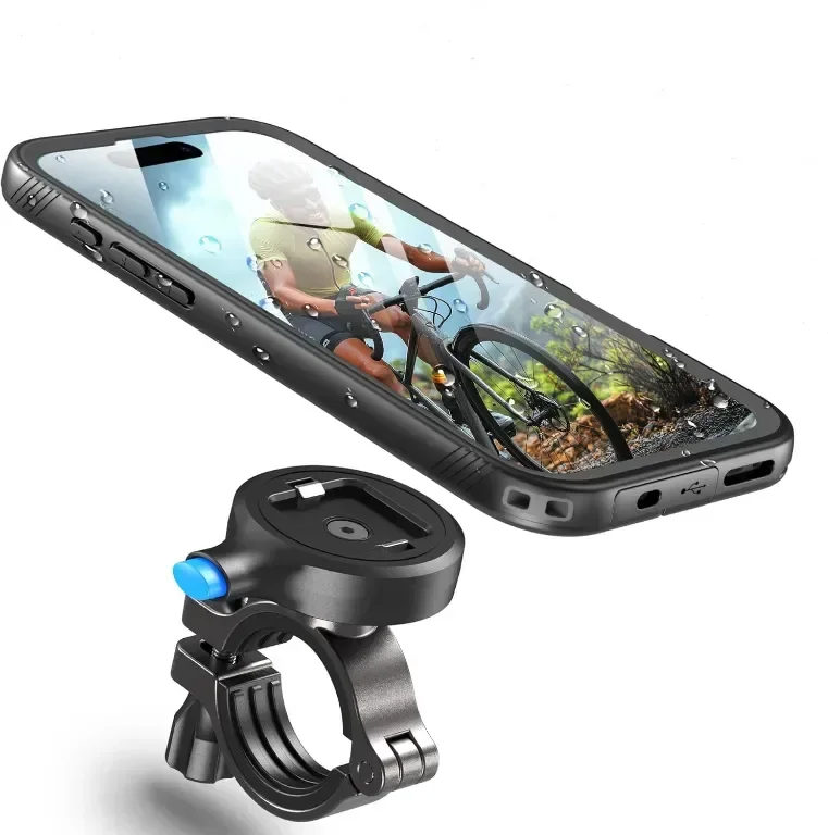 Стойка за телефон за велосипед и калъф Cozycase за iPhone 16 Pro, водоустойчиви