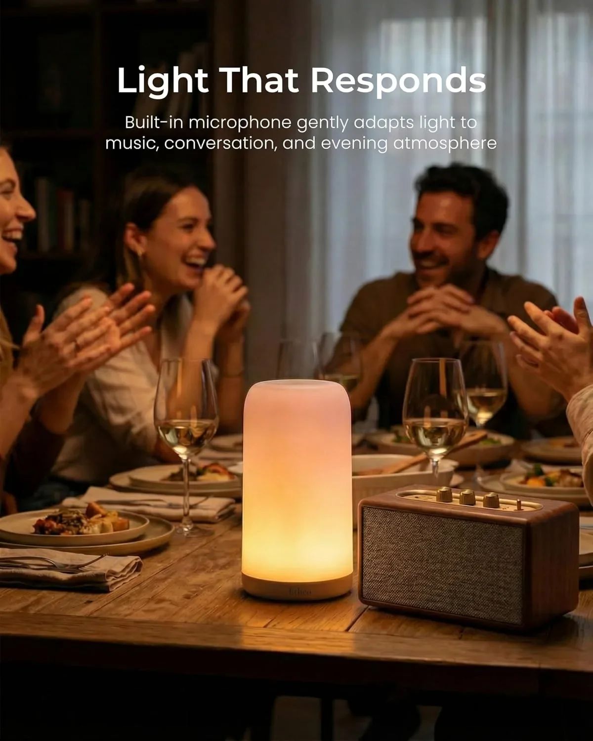 Aetheo Aura Смарт LED нощна лампа с RGB, Wi-Fi, Alexa и Google Home — снимка 6