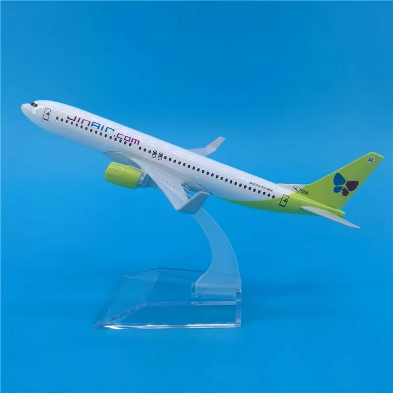Бойнг 737 самолет модел макет Jin Air метален нискотавифна авиокомпания полетите летище
