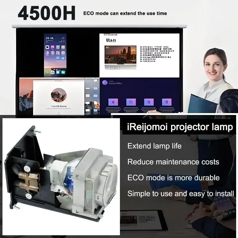 iReijomoi Резервна лампа VLT-HC5000LP, крушка с корпус за проектори Mitsubishi — снимка 2