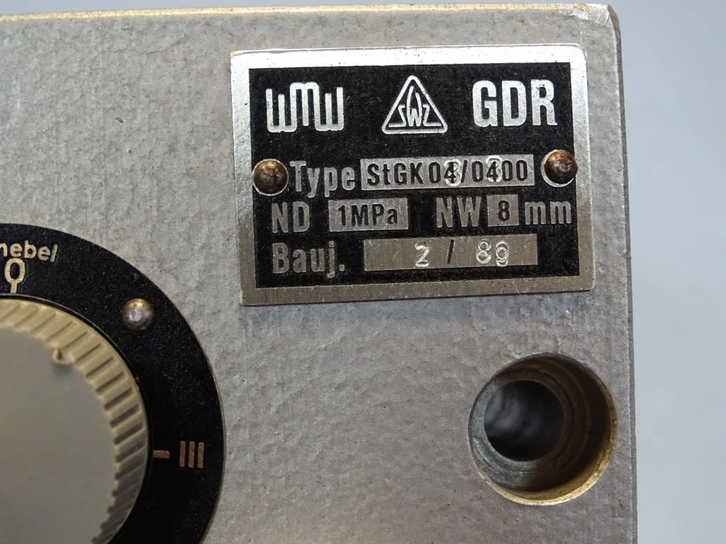 Пневматичен блок wmw DDR StGK04/0400 Pneumatic Valve NW-8mm Orsta TGL36389 — снимка 9
