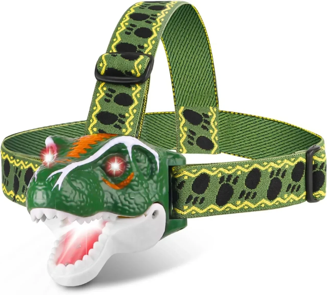 Челник с динозавър - играчка T-Rex за деца, LED фенерче, реалистични звуци