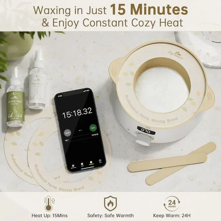 Lifestance L3 Комплект цифров нагревател за кола маска за епилация, 4 бр. восъчни перли, 45 артикула — снимка 5