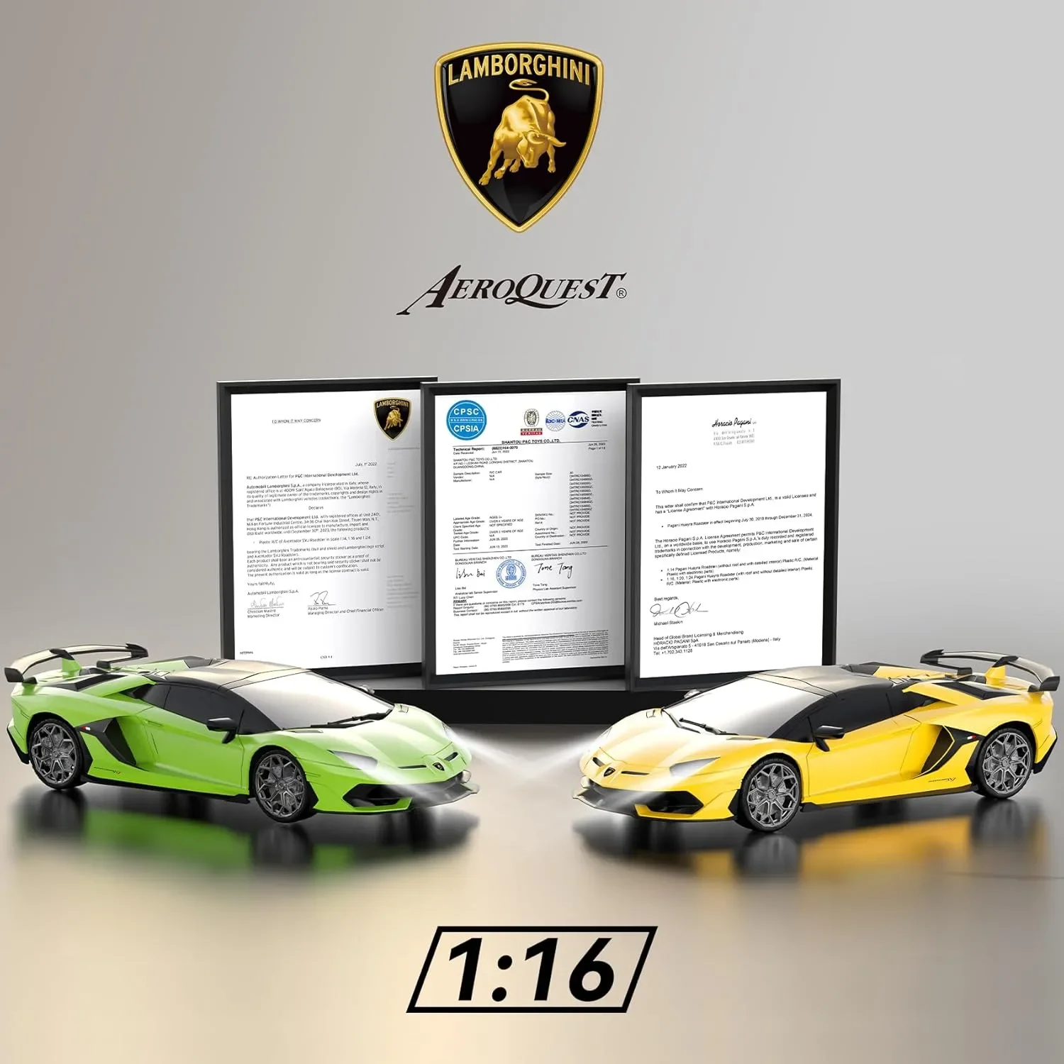AEROQUEST 1:16 Lamborghini Aventador SVJ Roadster – Количка с дистанционно управление 2.4GHz, официално лицензиран модел — снимка 2