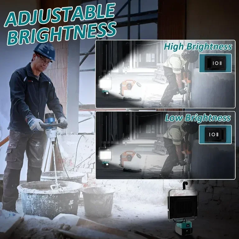 T-SUN LED работна лампа за 18V батерия, 100W, 5000LM (без батерия) — снимка 3