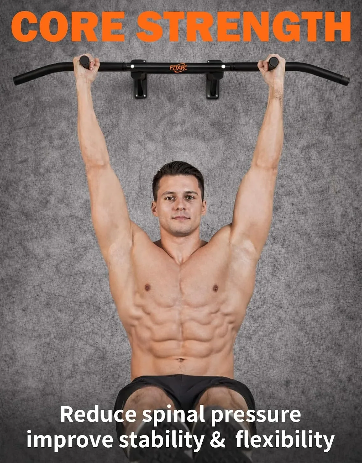 Щанга за набирания (pull-up bar) FITARC за стенен монтаж, до 200 кг — снимка 4