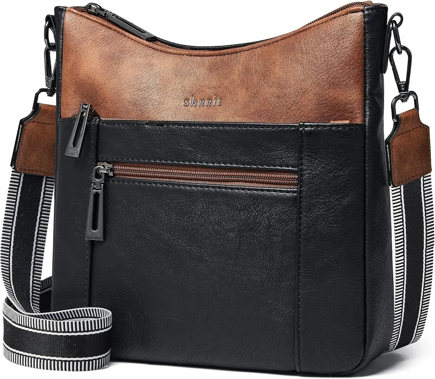 Дамска crossbody чанта Shrrie от веган кожа с регулируема презрамка и 5 отделения