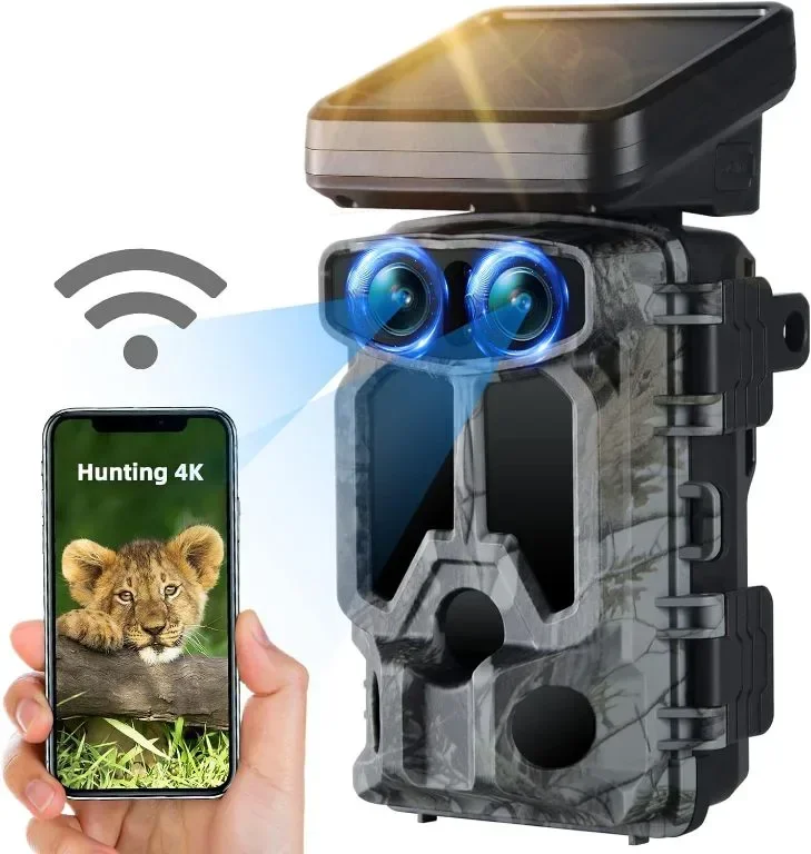 VOOPEAK 4K 30FPS 60MP камера за диви животни, с 5000mAh соларен панел