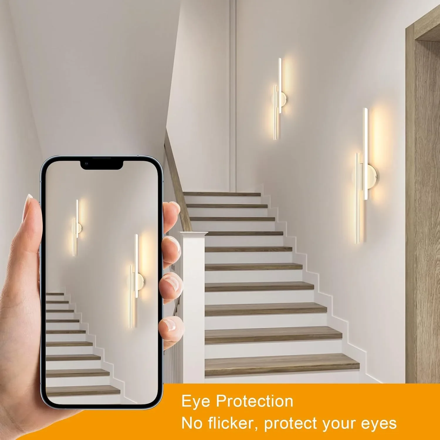 LED стенна лампа 24W, 2700 lm, топла светлина 3000K, 60 см (алуминиево тяло) — снимка 8