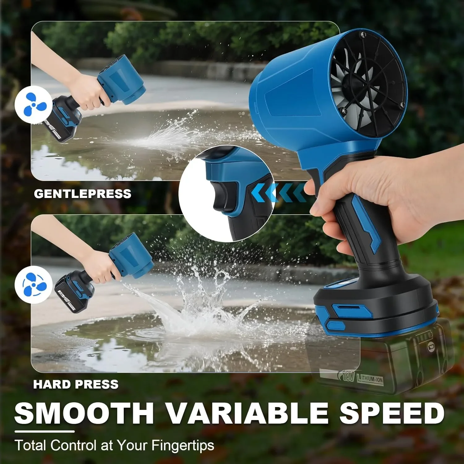 Безжична ръчна градинска духалка за листа Makita 18V (без батерия) — снимка 3