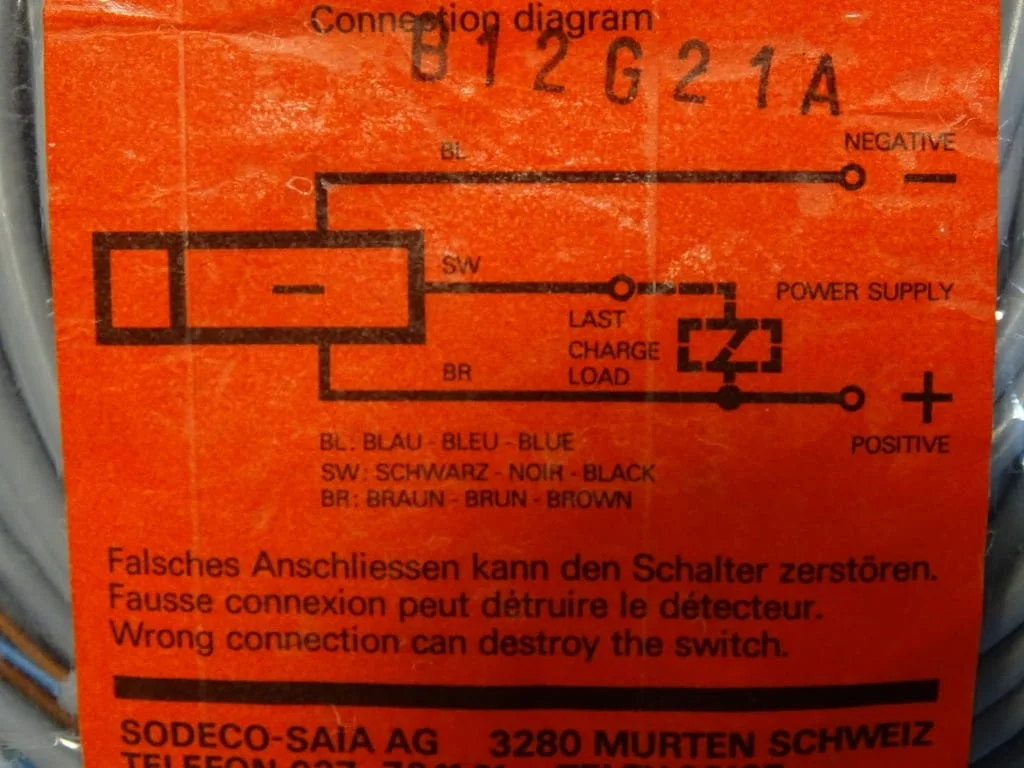 Индуктивен датчик SAIA XVJ B12G21A proximity switch 10-20VDC — снимка 7