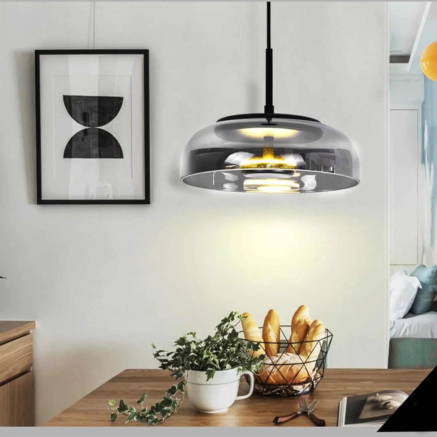 Модерен LED висящ полилей 12W с 3 цвята светлина — снимка 7