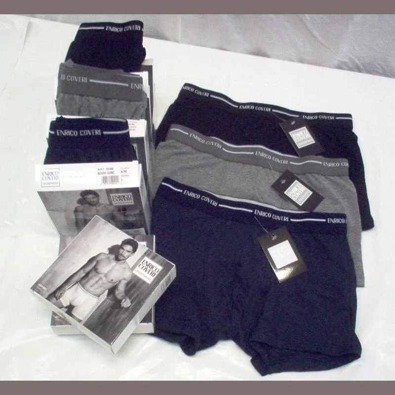 Enrico Coveri M, L, XL, XXL черни, сини, сиви памучни мъжки боксери мъжко бельо Енрико Ковери — снимка 2