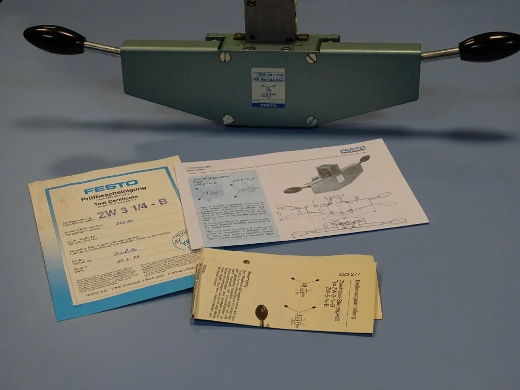 Пневматичен разпределител Festo 10096 ZW-3-1/4 B two handed valve — снимка 6