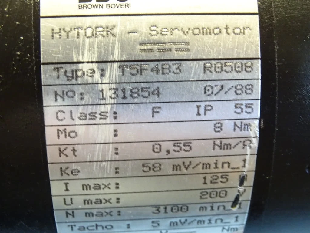 Сервомотор ALSTHOM BBC T5F4B3 R0508 servomotor 8Nm 3100min-1 — снимка 5